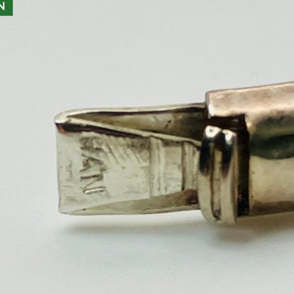 HAN Sterling Silver Etched Hinged Bangle Bracelet - Picture 5 of 5